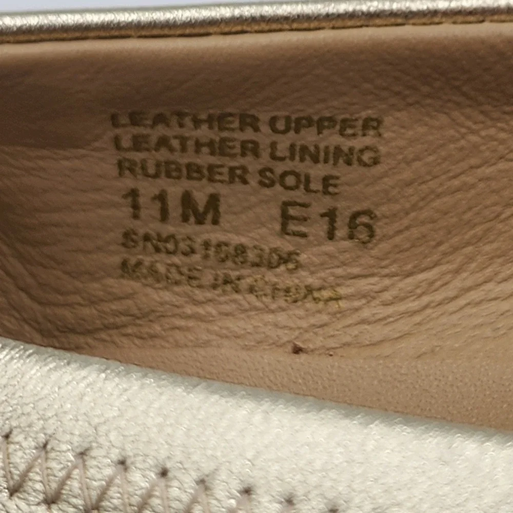 Tory Burch Metallic Gold Reva Ballet Flats